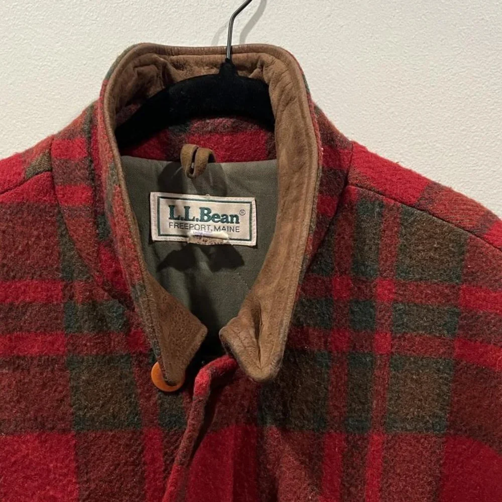 L.L BEAN PLAID ZIP VINTAGE COAT - Picture 2 of 15